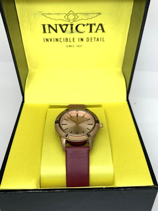Invicta Women\'s Watch 18031 Pro Diver Quartz Rose Gold Leather Strap 32mm main image 6